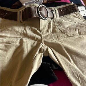 Men's Tan Pants with Belt